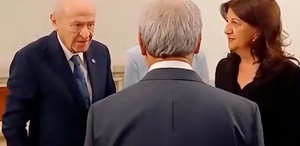Bahçeli ile DEM Parti arasında samimi selamlaşma