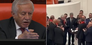 Genel Kurul’da dikkat çeken anlar: İYİ Partili Türkoğlu kürsüden güçlükle indirildi