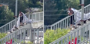 Cumhurbaşkanı Erdoğan’ın pankartını söken şüpheli tutuklandı