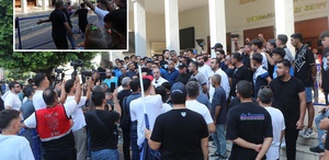 Adana Demirspor taraftarları belediye binasına girmeye çalıştı, ortalık karıştı