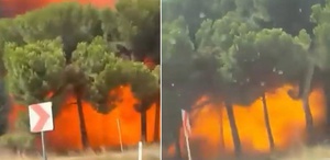 Yalova’da düşen F-16 üstlerinden böyle geçmiş Yeni görüntüler