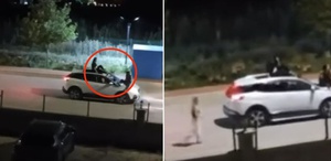 Elazığ’da ölümüne yolculuk: Aracın tavanında ve kaputunda gittiler