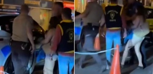 Şehrin göbeğinde çırılçıplak dolaştı, bir de polise direndi