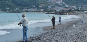 Karadeniz’de balık bolluğu: Oltasını kapan deniz kenarına koştu, kovalar doldu