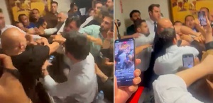Menderes Belediye başkanvekili seçiminde yumruklu kavga