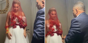 Bu nasıl gelenek Gelinin yüz ifadesi olan biteni özetliyor