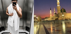 Komedyen Doğu Demirkol kutsal topraklarda: Umre ziyaretinden fotoğraflarını paylaştı