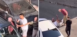 Yaşlı gördü horozlandı: Sopayı yiyince duruldu