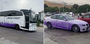 Onlarca aracın mora boyandığı olayda yeni gelişme Sorumlular tespit edildi