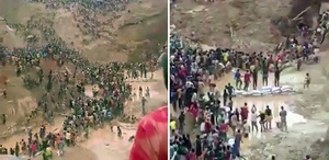 Toprağın onlarca insanı diri diri yuttuğu an kamerada
