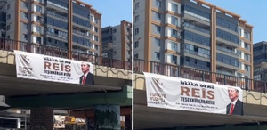 Batman’da Cumhurbaşkanı Erdoğan’a Kürtçe ve Türkçe teşekkür pankartları