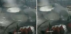 Kazanın içine düşen genç yanarak can verdi