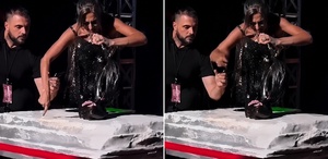 Konserde şaşırtan anlar: Yıldız Tilbe kendisini tutmak isteyen güvenliği itti