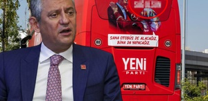 Yeni Parti’nin ilk otobüsü sahaya indi: Üzerindeki sözler dikkat çekti