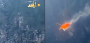 Uçuş faciayla bitti İki kişiye mezar olan kaza kamerada