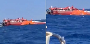 Girne açıklarında batan yolcu gemisinden ilk görüntü