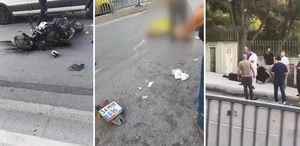 İki motosikletli feci şekilde çarpıştı Korkunç kazada bir kişi hayatını kaybetti