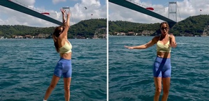Ebru Şallı Boğaz manzarasına karşı Tai Chi yaptı Gören hayran kaldı