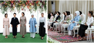Emine Erdoğan Bişkek’te lider eşleriyle buluştu