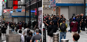 Times Meydanı’nda bıçaklı saldırı: İki kişiyi yaralayan kadın, polis tarafından vuruldu
