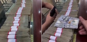 Bir tomar değil, metrelerce para 300 doların karşılığı görenleri şaşkına çevirdi