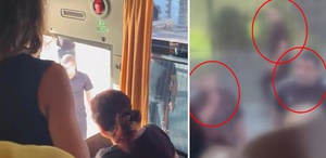 Diyarbakır’da korku dolu anlar Sağlık personelini taşıyan otobüsün önünü kesip camları yumrukladılar