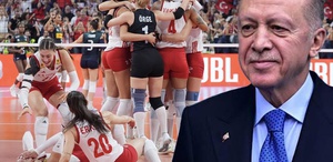 Cumhurbaşkanı Erdoğan’dan Avrupa şampiyonu Filenin Sultanları’na tebrik
