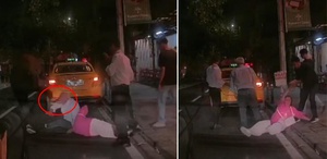 İstanbul’da taksici dehşeti Yaşlı adamın yüzüne tekme attı, kadın yerde sürüklendi
