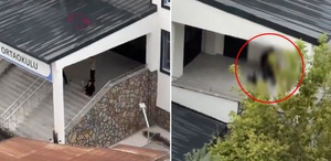 Okulun yanı başında skandal görüntü Kimseye aldırış etmediler