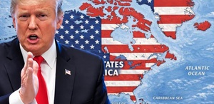 Trump’tan dikkat çeken harita Kanada, Grönland, Meksika ve Küba ABD toprağı gibi gösterildi