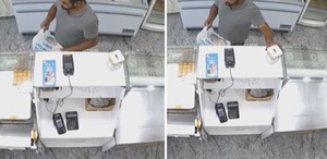 Esenler’de tatlıcı dükkanından sadaka kutusunu çalan şüpheli kamerada