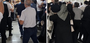 Adliye içerisinde taraflar birbirine girdi: Tekmeli yumruklu kavga kameraya yansıdı