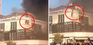 Ataşehir’de markette çıkan yangın üst katlara sıçradı mahsur kalanlar çatıdan atladı