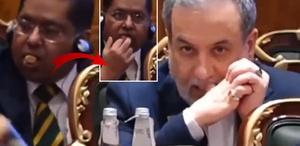Pezeşkiyan konuşurken yaptıkları olay oldu Sonunda kutuyu elinden aldılar