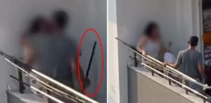 Balkonda kadına sopalı dehşet emniyeti harekete geçirdi O cani gözaltında
