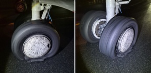 İstanbul Havalimanı’nda 2 lastiği patlayan uçağın pilotu taksi yolunda bekledi Ek bilgi