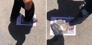 Suriye’de protestolar alevleniyor Şara’nın fotoğrafını ezdiler