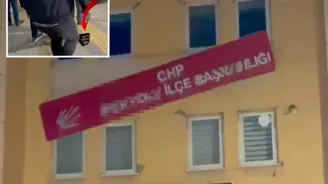 İmralı kararından sonra CHP nin ilçe binasına saldırı