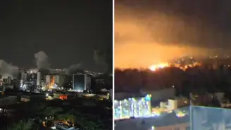 İsrail den Beyrut a yeni hava saldırısı! Büyük patlama anbean kamerada