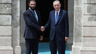 Cumhurbaşkanı Erdoğan ile Şara Dolmabahçe de görüştü