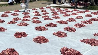 Yüksekova da 100 yıllık gelenek: 140 kurban kesildi, etler tüm köye eşit dağıtıldı