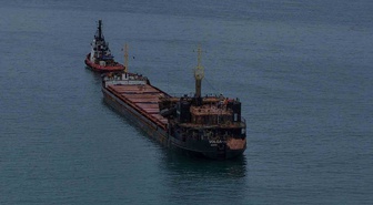 Karadeniz'deki savaşın izi Trabzon'da! Delik deşik gemi görüntülendi