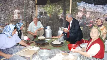 MHP Milletvekili Ural, Sacda Bazlama Pişirdi