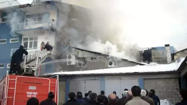 Tercan'da Korkutan Yangın
