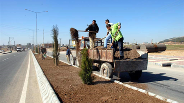 Adıyaman-malatya Yolu Yeşille Buluşuyor