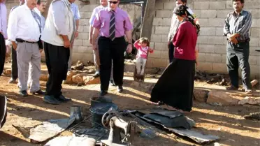 Evi Yanan Aileye Kaymakam Karaman'dan Destek