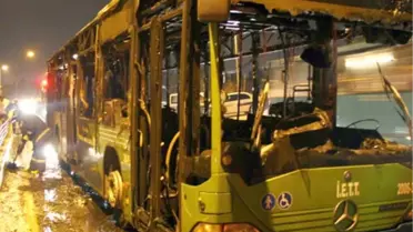 İETT Otobüsüne Molotoflu Saldırı