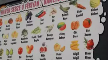 Sebze ve Meyvelerin Kürtçe, Zazaca İsimleri Bilboardlarda