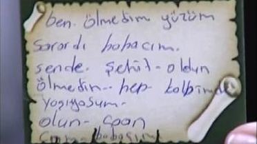 Çağan'dan Şehit Babasına Duygulandıran Mesaj