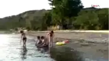 Erdek - Denizde Mangal Yakıp Yasağı Böyle Deldi